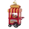 Ornement en verre, stand de vendeur de hot-dogs