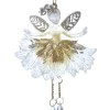 Ornement, fée acrylique claire avec des accents d’or et d’argent