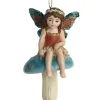 Ornement, Fée aux ailes de papillon, sur champignon