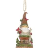 Ornement, Gnome du Père Noël des bois brun foncé