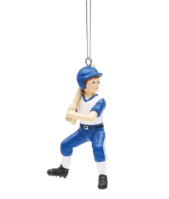 Ornement, joueur de baseball junior, uniforme bleu