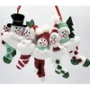 Ornement, La famille Bonhomme de neige, avec bas de Noël
