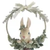 Ornement, lapin dans une couronne
