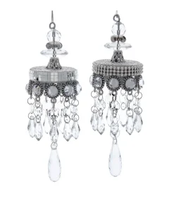 Ornement, élégant lustre en argent, mesure 6,8 pouces