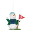Ornement, M. Bonhomme de neige, le golfeur, au 18ème trou