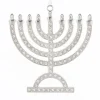 Ornement, menorah argentée