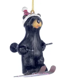 Ornement, Ours noir sur des skis
