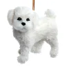 Ornement peluche bichon frisé
