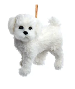 Ornement peluche bichon frisé