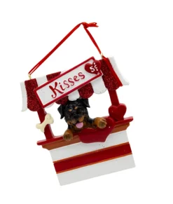 Ornement personnalisable, Rottweiler, cabine à baisers