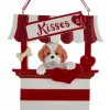 Ornement personnalisable, Shih Tzu marron, cabine de baisers