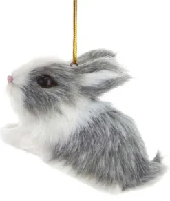 Ornement, petit bébé lapin gris