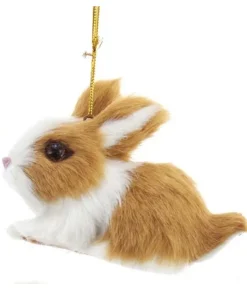 Ornement, petit bébé lapin marron