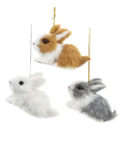 Ornement, petit bébé lapin marron