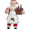 Ornement, Père Noël avec panier de vin