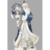 Ornement Père Noël bleu et hotte de cadeaux