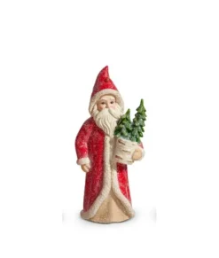 Ornement, Père Noël rouge Belsnickel avec arbre