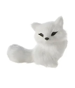 Ornement, renard arctique en peluche.