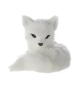 Ornement, renard arctique en peluche.
