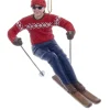 Ornement, skieur de style vintage
