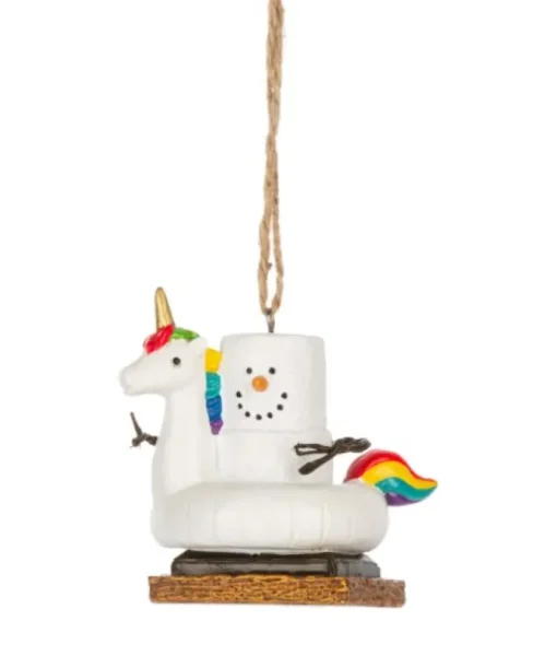 Ornement, s'mores, Flotteur Licorne