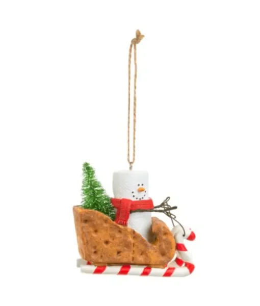 Ornement, S'mores, traîneau de biscuits graham