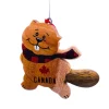 Ornement, souvenir du Canada, castor avec foulard.