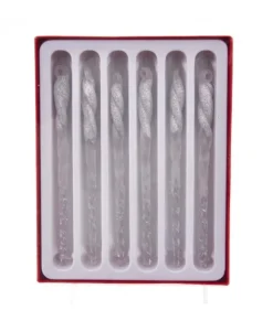 Ornements, glaçons pailletés, boîte de 6