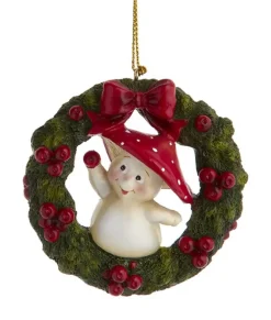 Petit champmignon décoratif, sur une couronne