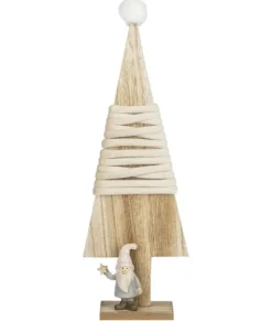 Pièce de table, arbre de style rustique avec gnome