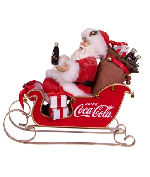 Pièce de table Coca-Cola® Père Noël dans un traîneau