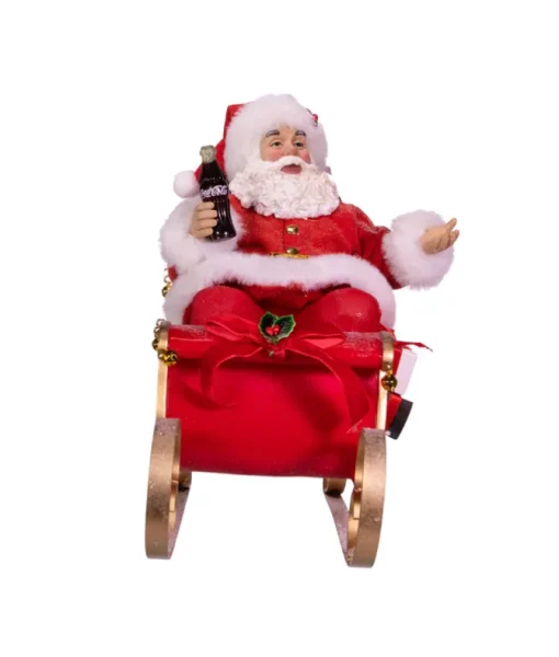 Pièce de table Coca-Cola® Père Noël dans un traîneau