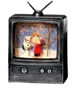 Pièce de table, figurine de "Peanuts",  DEL, TV musical
