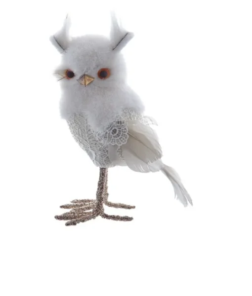 Pièce de table, hibou d'Amérique, debout.