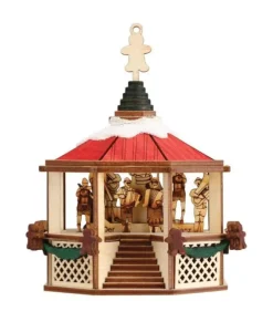 Pièce de table, kiosque à musique avec musiciens