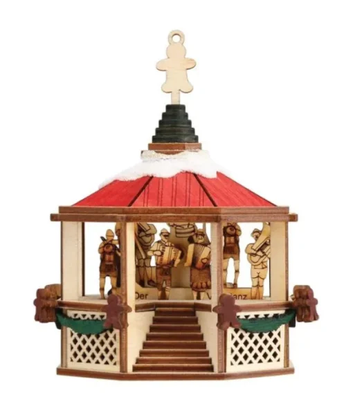 Pièce de table, kiosque à musique avec musiciens