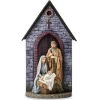 Pièce de table, La Sainte Famille, avec fond de porte d'église