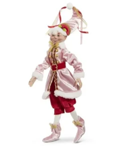 Pièce de table, lutin posable en rouge et blanc