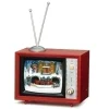 Pièce de table musicale, TV à 5", avec gare en scène d'hiver, Éclairage DEL