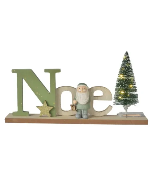 Pièce de table, pièce éclairée par LED, « Noel »