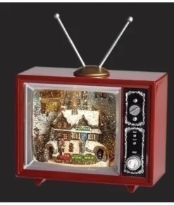 Pièce de table, TV Box, avec train du pôle Nord