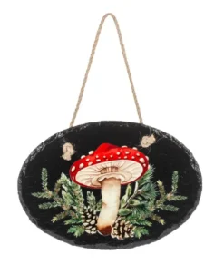 Plaque murale, champignon des fêtes de fin d’année