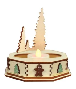 Porte-bougie en bois