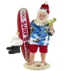 Père Noël de plage Fabriché™ 11" avec planche de surf