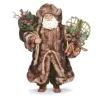 Père Noël rustique avec fourrure et raquettes 11 pouces