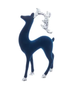 Renne de velours bleu 12"