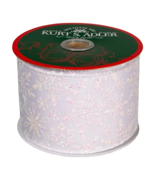 Ruban blanc/irridescent de 10 yards
