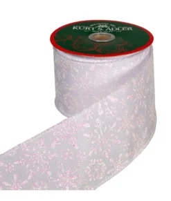Ruban blanc/irridescent de 10 yards