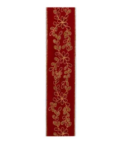 Ruban doré et rouge de 10 yards