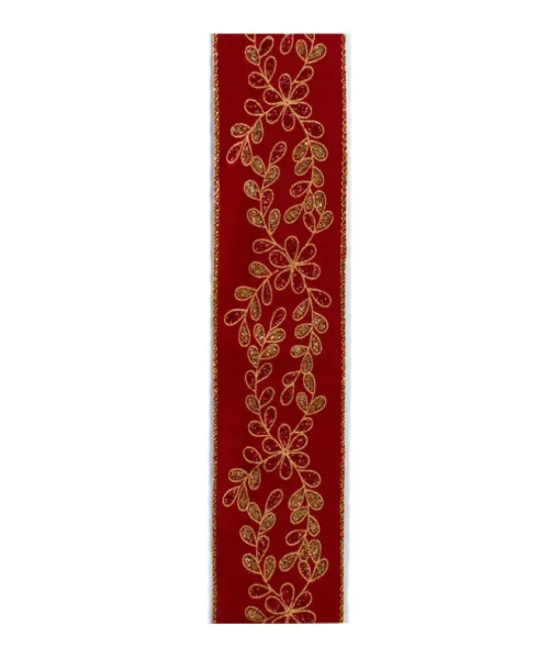 Ruban doré et rouge de 10 yards